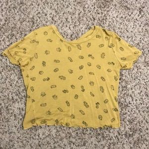 Cactus Yellow Cropped T-Shirt